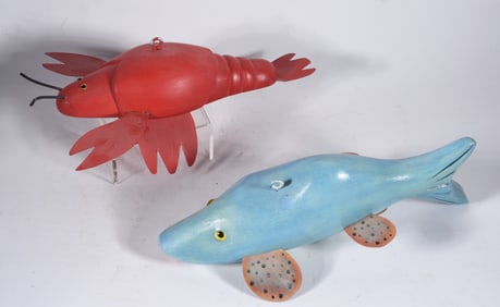 Carved Wooden Sea Creatures