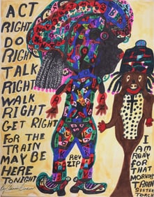 Carrie Graves (1922 - 2016) Folk Painting