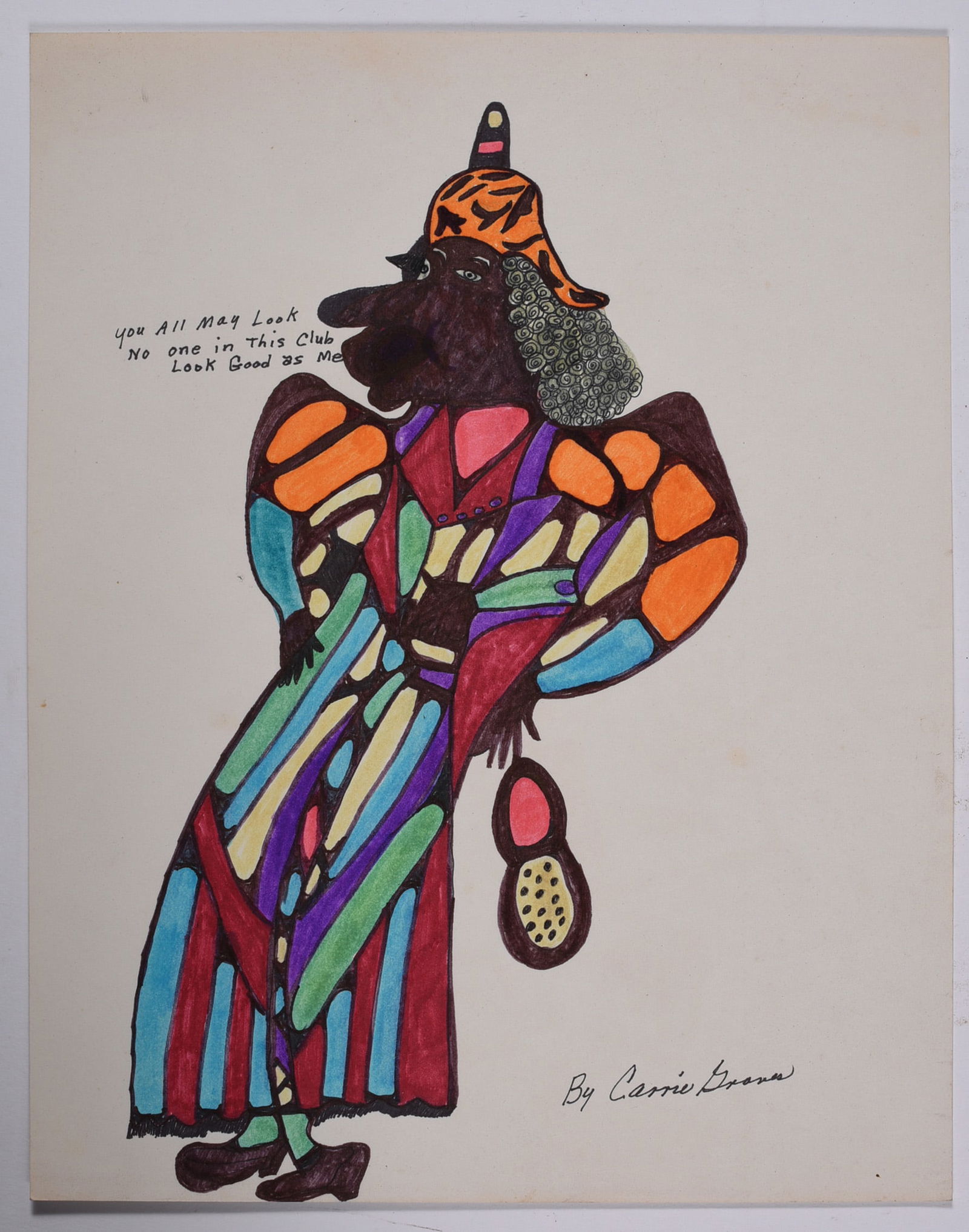 Carrie Graves (1922 - 2016) Folk Painting (1 of 2)