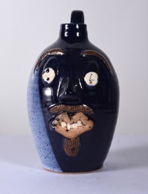 Folk Pottery Face Jug