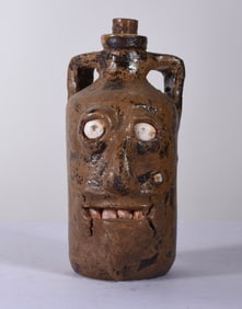 Folk Pottery Face Jug