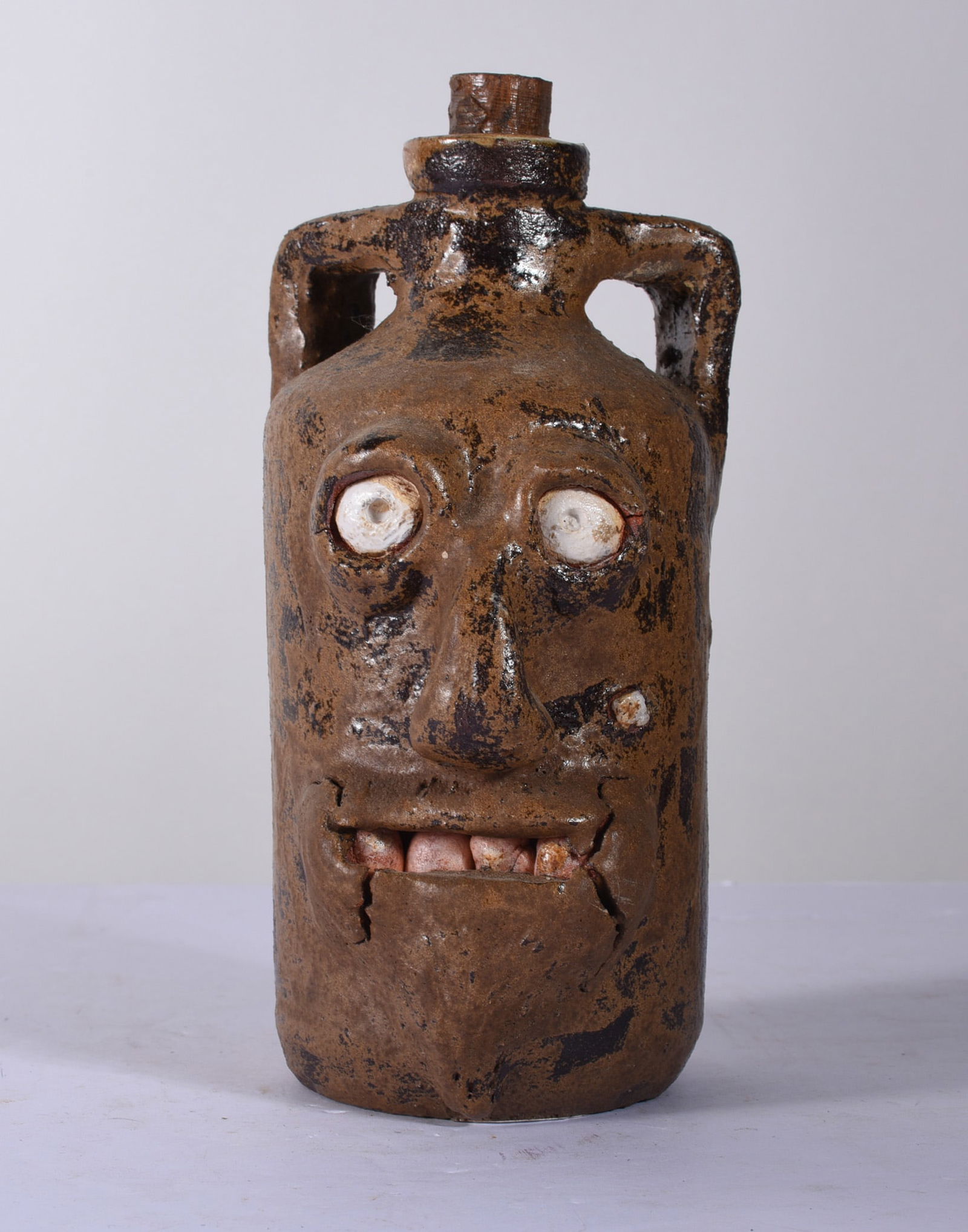Folk Pottery Face Jug (1 of 3)