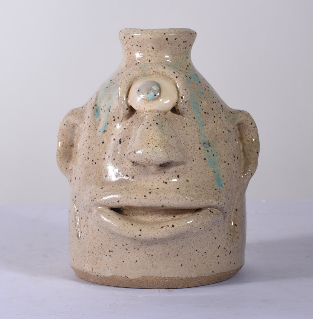 Folk Pottery Face Jug (1 of 3)
