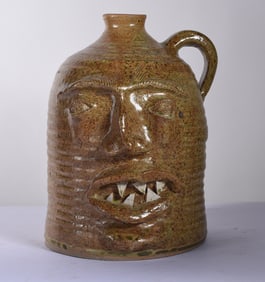 Folk Pottery Face Jug