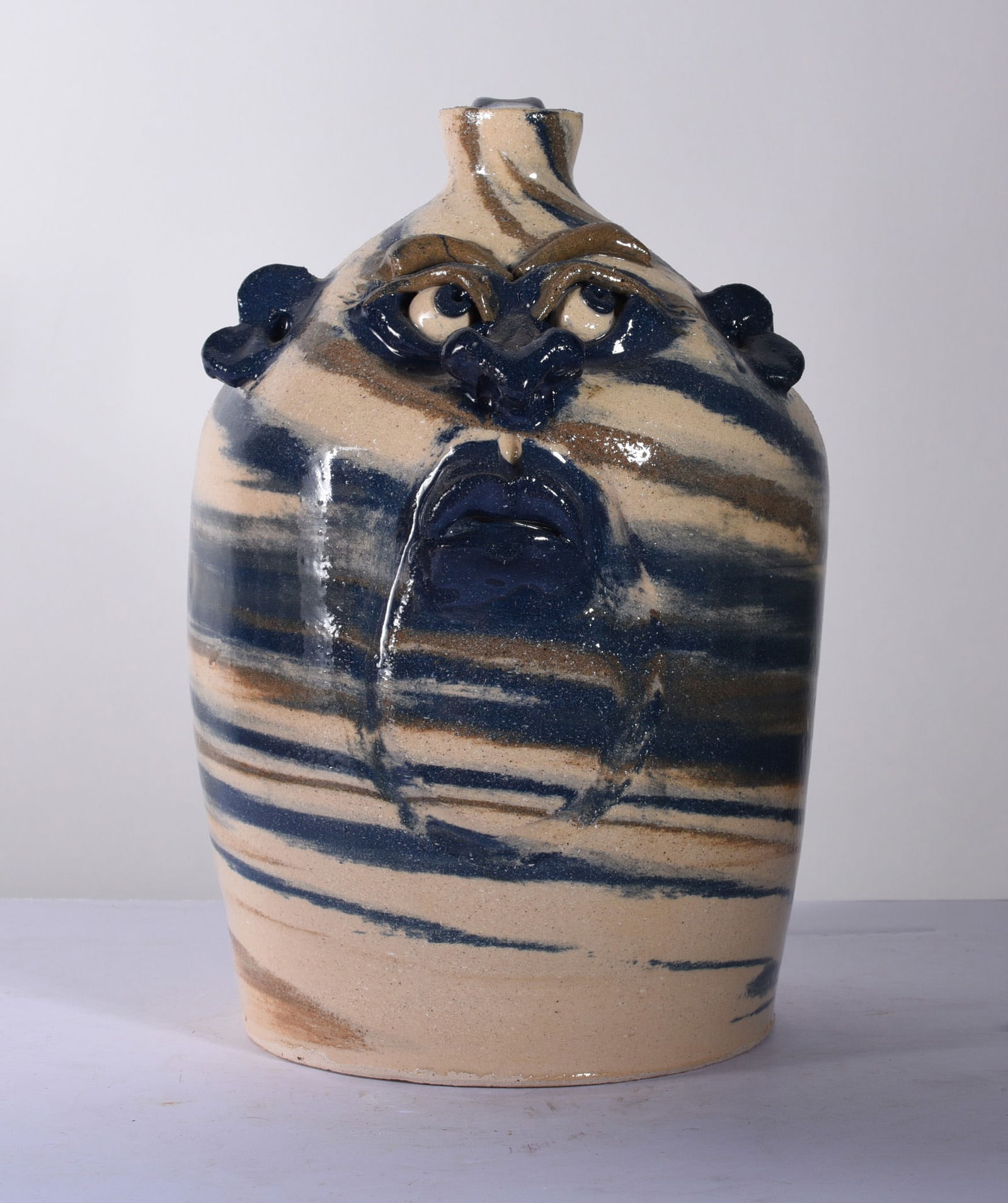 Mike Ledford Swirl Face Jug (1 of 3)