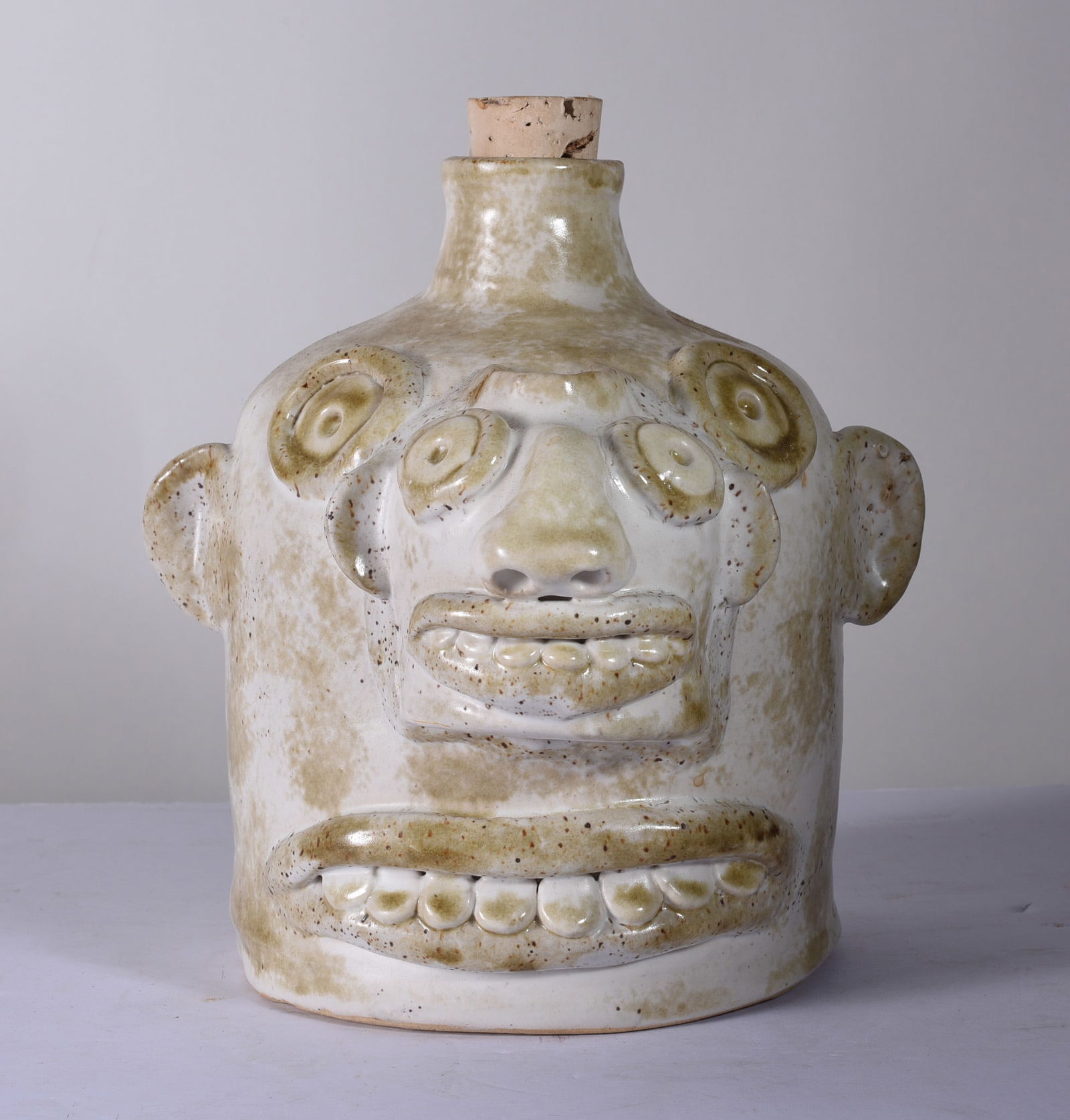 Sandra Abbott Folk Pottery Face Jug (1 of 3)