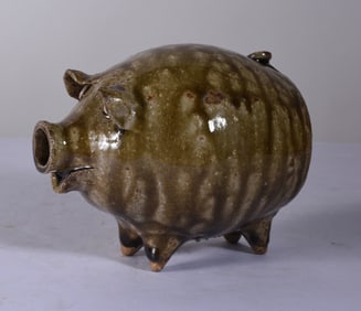 Alkaline Glaze Pottery Pig