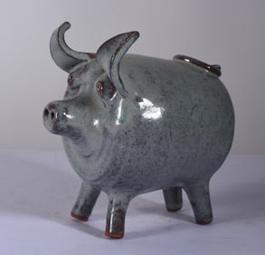 Mildred Meaders Folk Pottery Pig