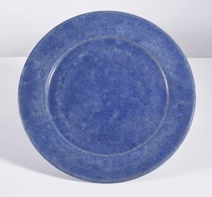 Ben Owen III Pottery Blue Glazed Plate