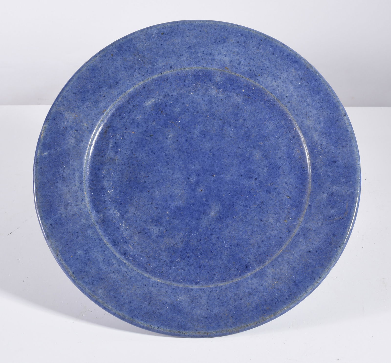 Ben Owen III Pottery Blue Glazed Plate (1 of 2)