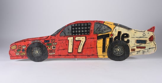 Eric Cunningham Wooden Cut Out Race Car