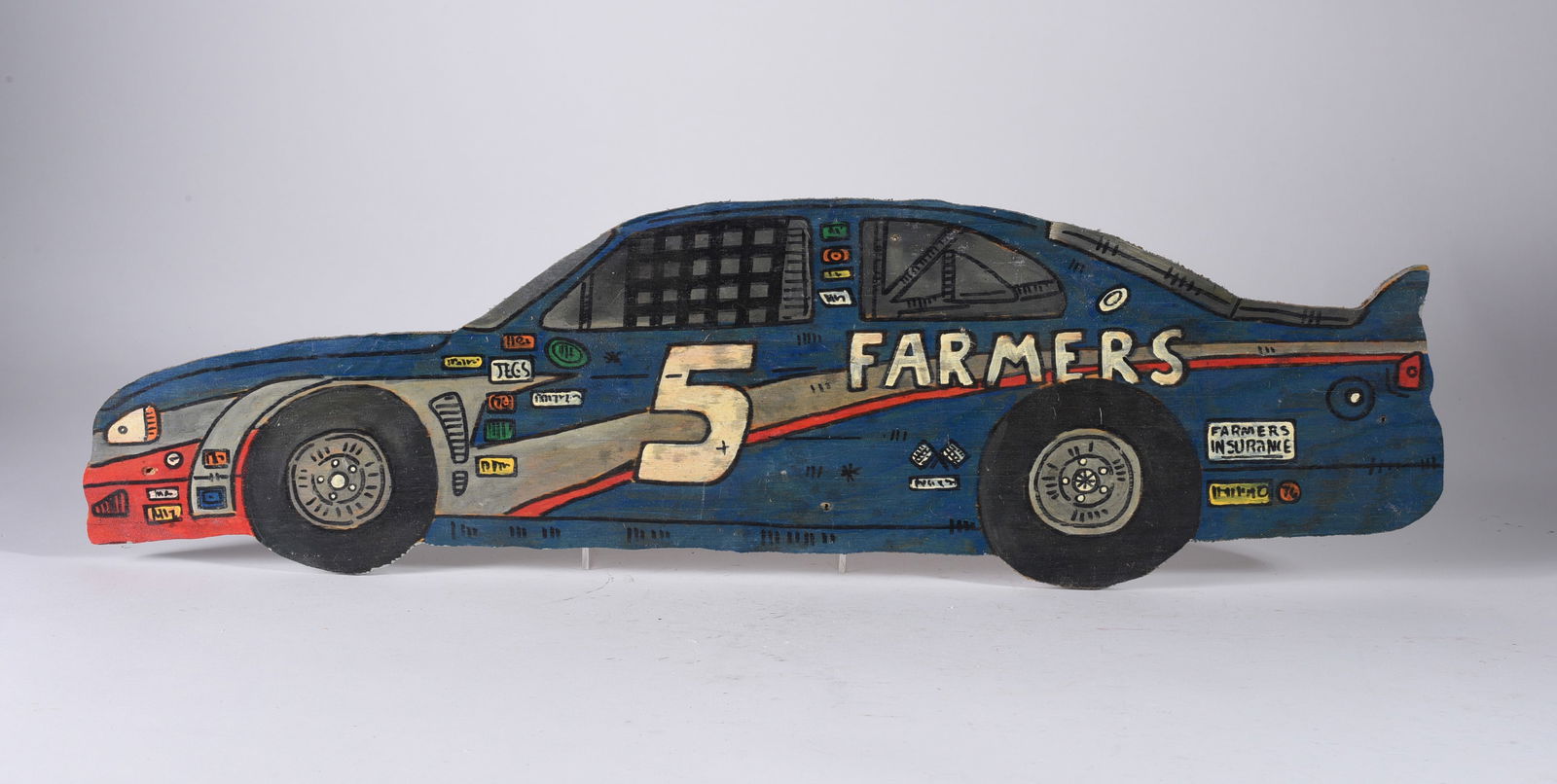 Eric Cunningham Wooden Cut Out Race Car (1 of 2)