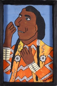 Folk Art Painting Signed Tommy