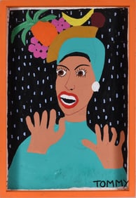 Folk Art Painting Signed Tommy
