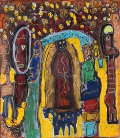 Reda Rackley Folk Art Painting Signed