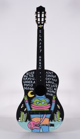 Folk Painted Guitar by Ken Pease