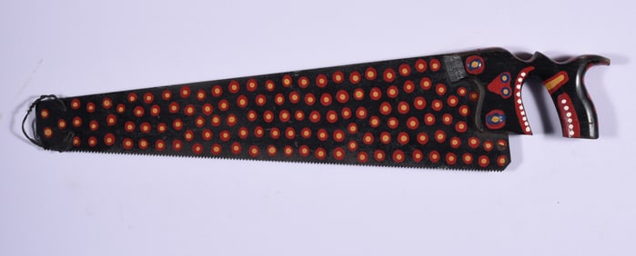 Michael "catfish man" Suter Folk Painted Saw