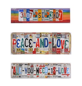 Scott McQueen License Plate Folk Art