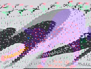 Minnie Adkins Folk Art Painting