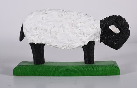 Minnie Adkins Carved Animal on Base