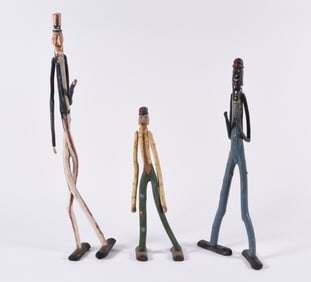 Gary Yost Folk Art Sculpture 3 men