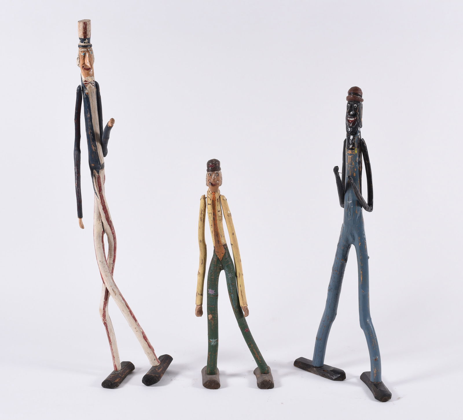 Gary Yost Folk Art Sculpture 3 men (1 of 4)