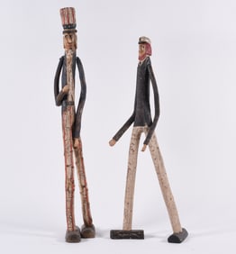 Gary Yost Folk Art Sculpture Uncle Sam and Sailor