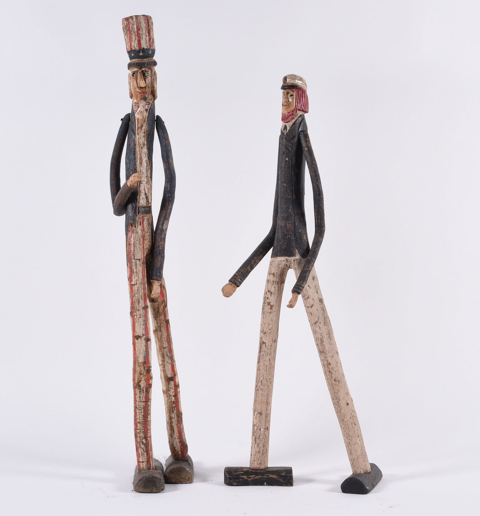 Gary Yost Folk Art Sculpture Uncle Sam and Sailor (1 of 4)