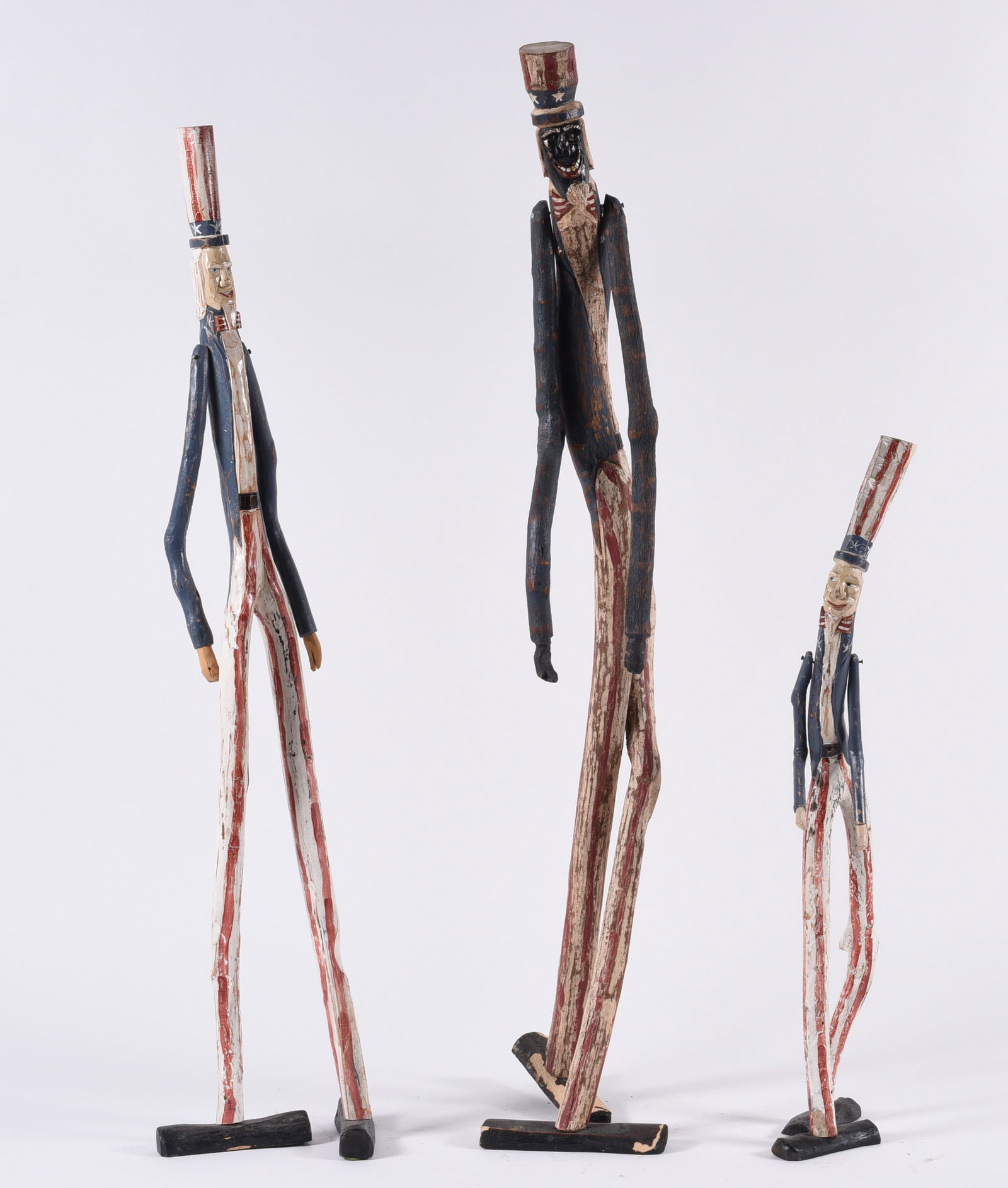 Gary Yost Folk Art Sculpture 3 men (1 of 5)