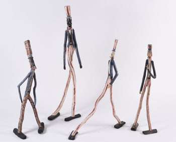 Gary Yost Folk Art Sculpture 4 Uncle Sams