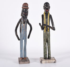 Gary Yost Folk Art Sculpture 2 black men