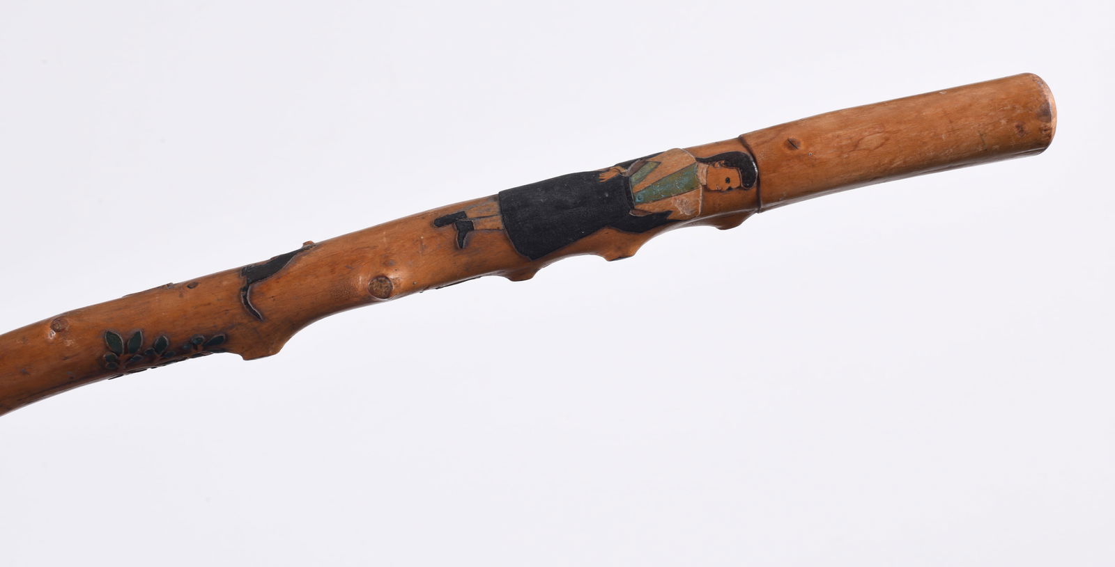 American Folk Art Carved and Painted Cane (1 of 11)