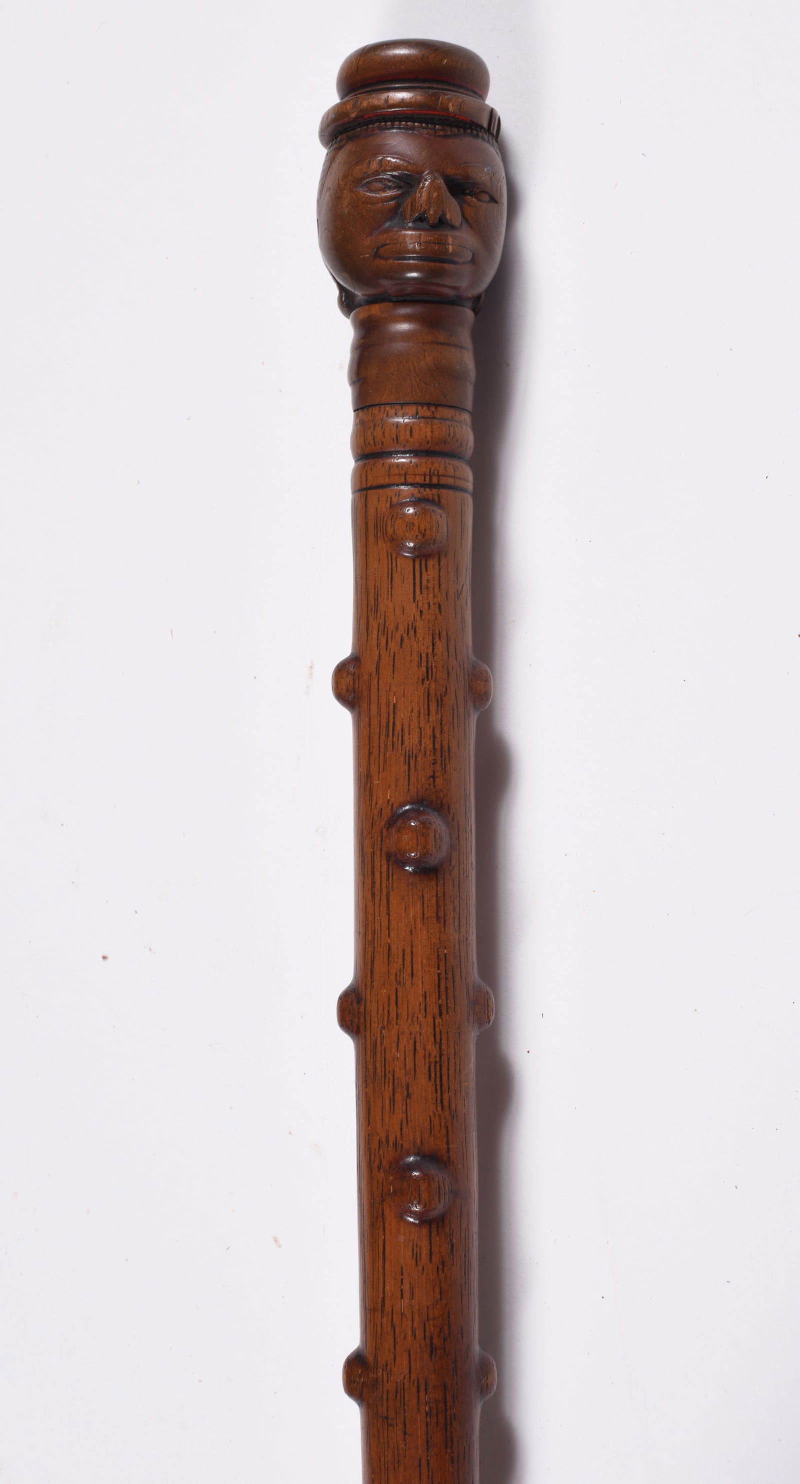 African American Folk Carved Cane Col. JR Johnston (1 of 7)