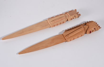 Carl McKenzie Folk Carved Indian Knife (2)