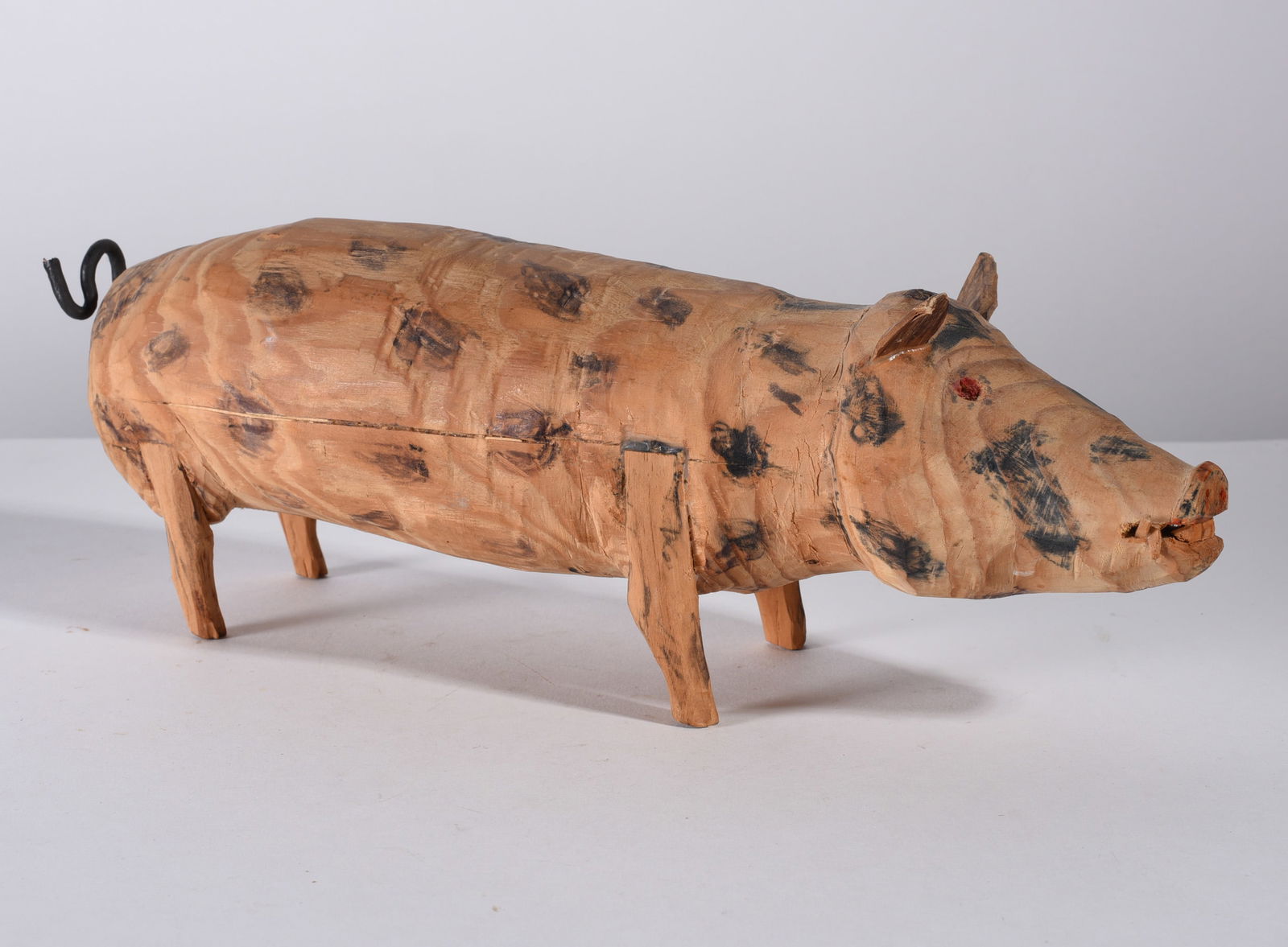 Carl McKenzie Folk Carved Pig (1 of 3)