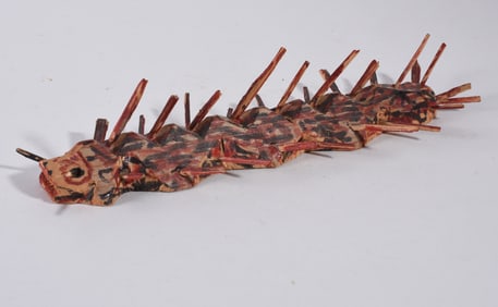 Carl McKenzie Folk Carved Caterpillar