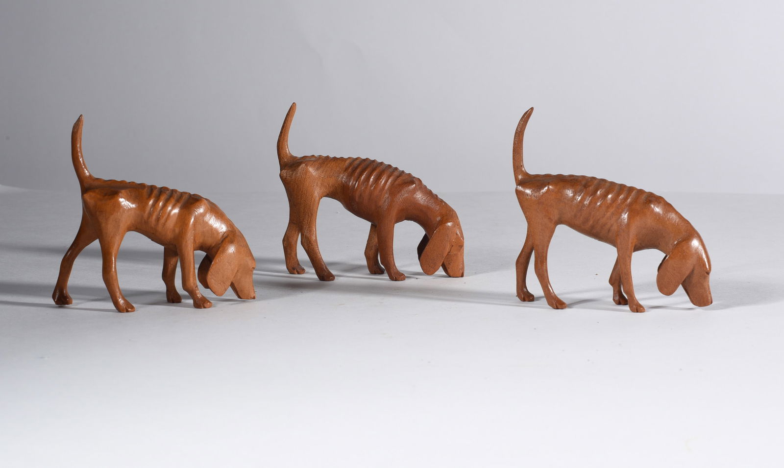 Folk Carved Wooden Dogs (1 of 2)
