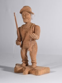 Carved Wooden Fisherman