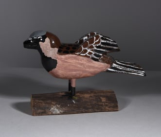 Jim Lewis carved bird