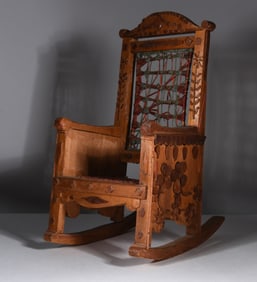 Folk Art Miniature Chair
