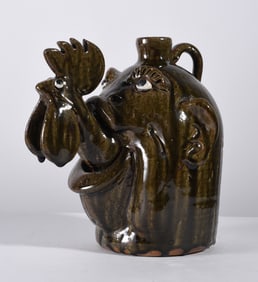 Clete Meaders Folk Pottery Face Jug