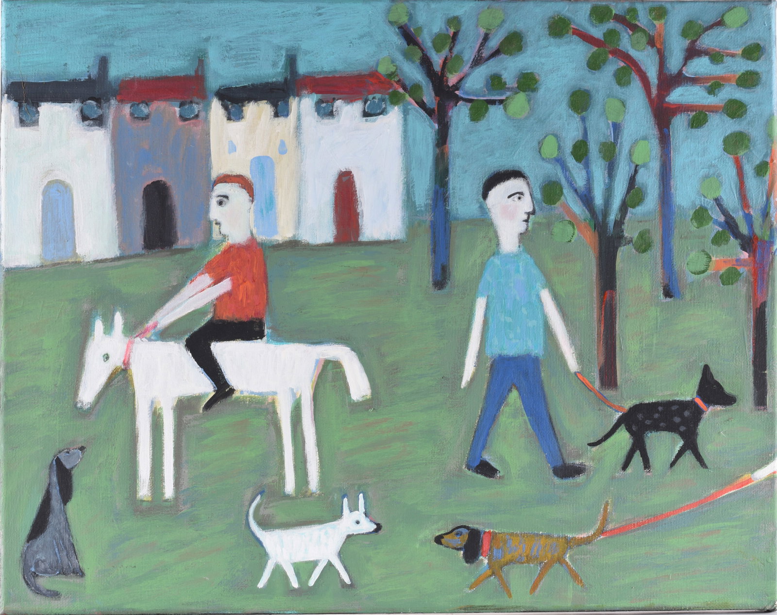 Sam Azaria Painting: 20"x16" paint on canvas, signed on back, dated 2010