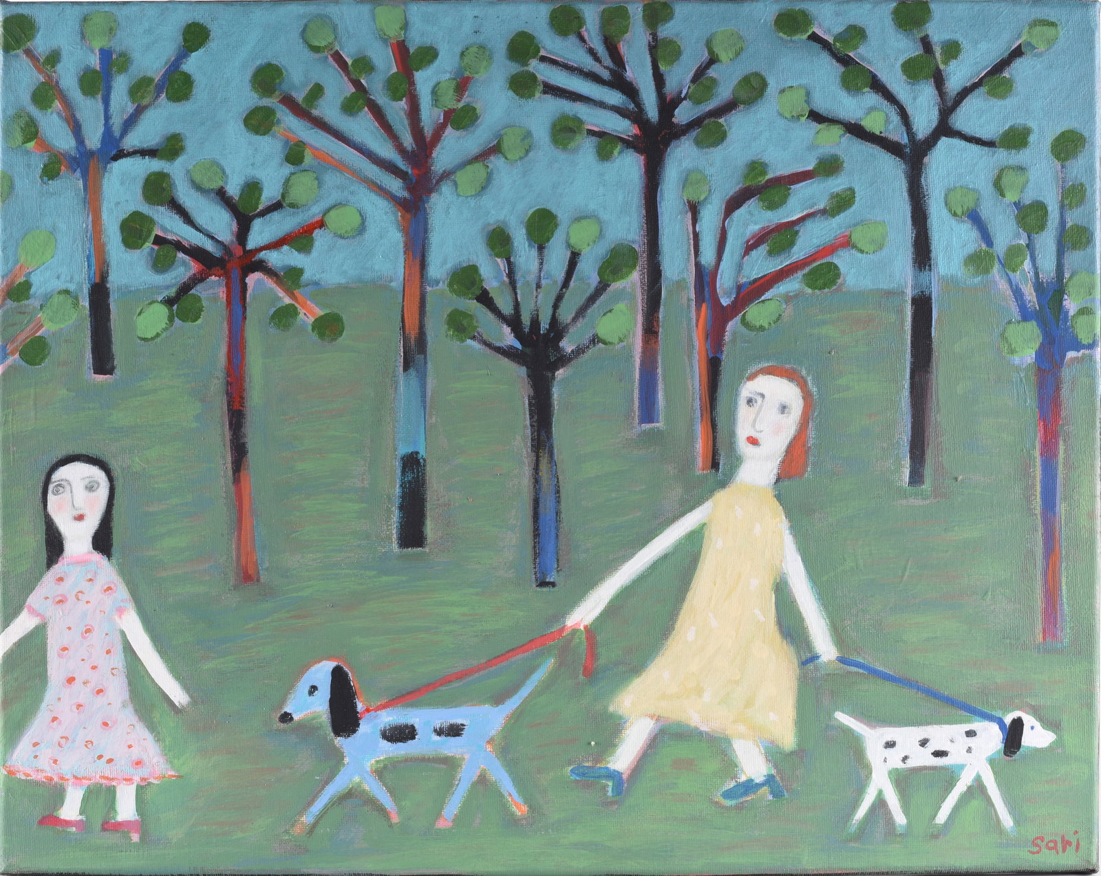 Sam Azaria Painting: 20"x16" paint on canvas, signed on back, dated 2011