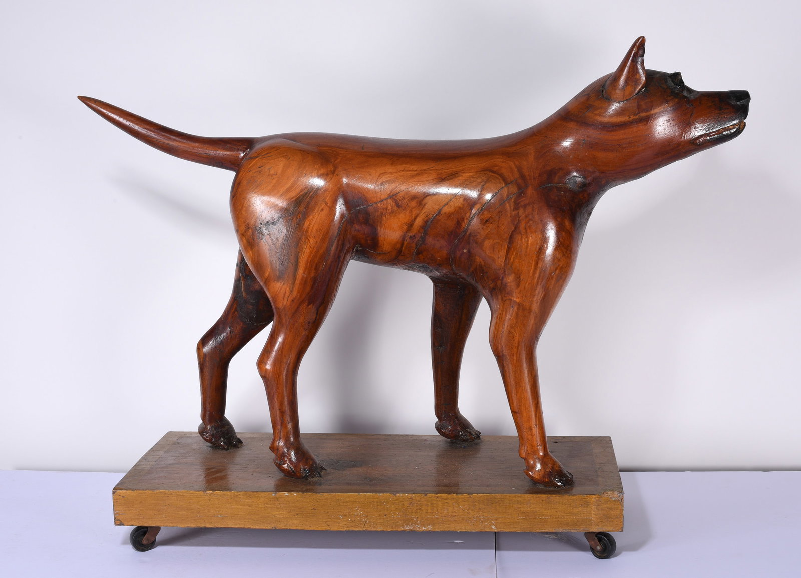 Noble Stuart (1882 - 1976): carved wood and stain by Noble Stuart. Hinckley Ohio.
