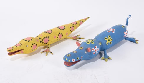 Edd Lambdin Folk Carving Two items