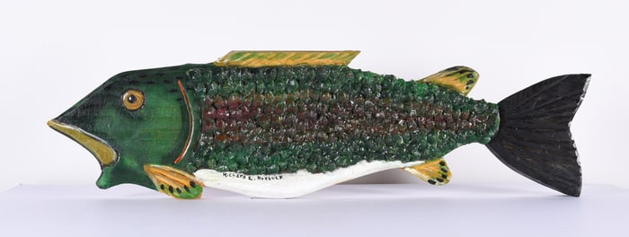 Richard Roebuck Carved Wooden Fish