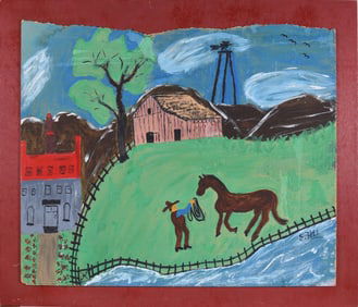 Eugene Hill Folk Art Painting