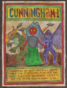 Eric Cunningham Folk Painted Circus Banner