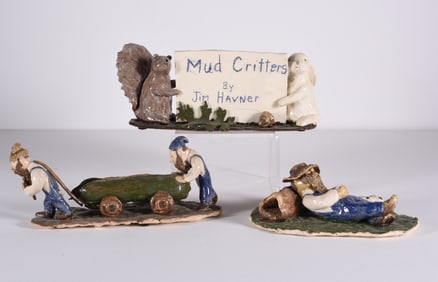 Jim Havner Folk Pottery Figurals