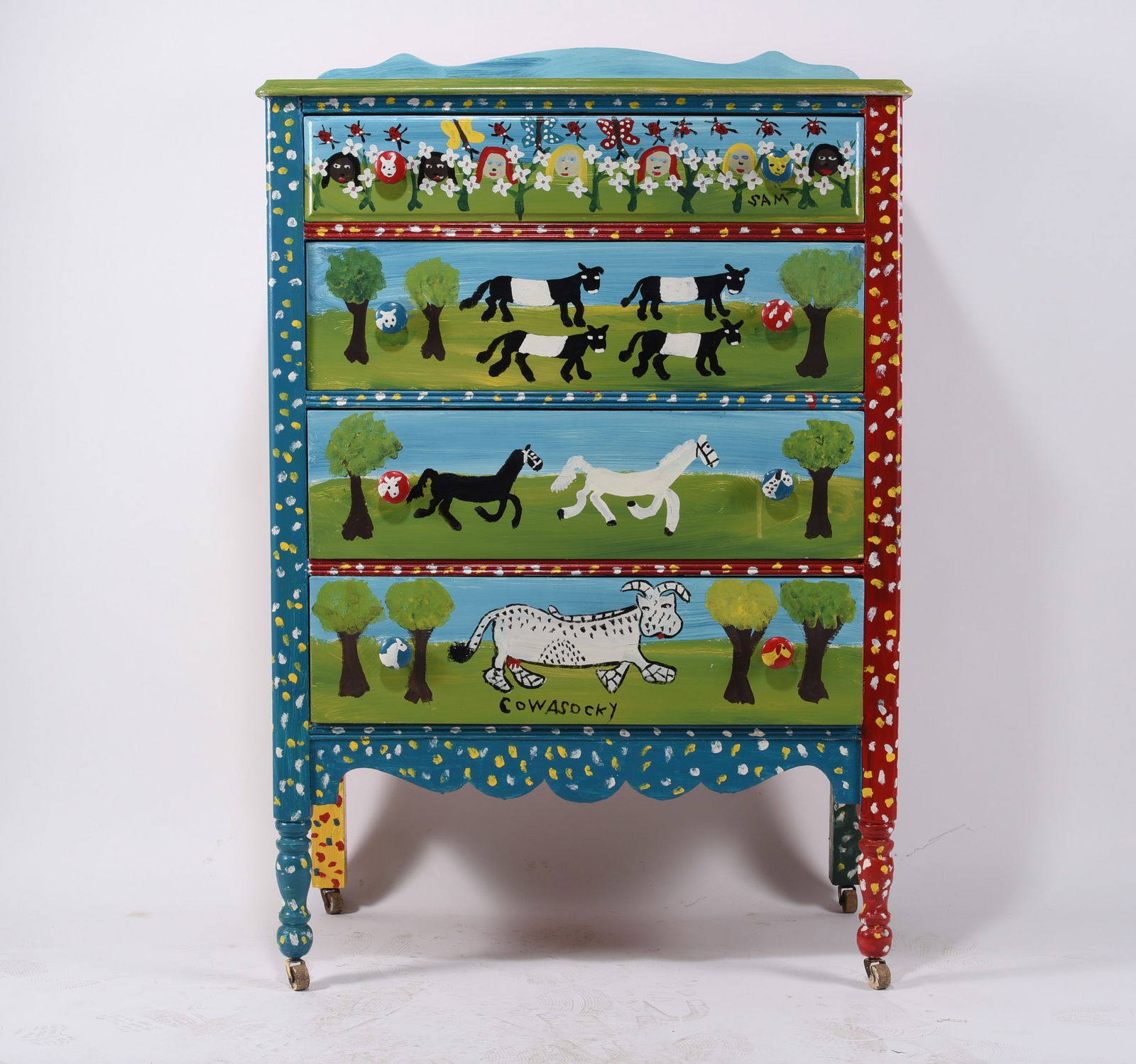 Sam The Dot Man Painted Chest (1 of 6)